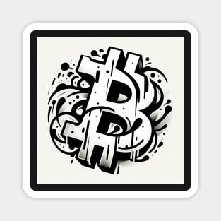 Ink Swirl: Bitcoin in Motion Magnet