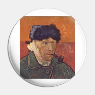 Self-portrait with Bandaged Ear and Pipe - Vincent Van Gogh Pin