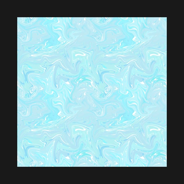 Pastel Blue Silk Marble - Digital Liquid Paint by GenAumonier