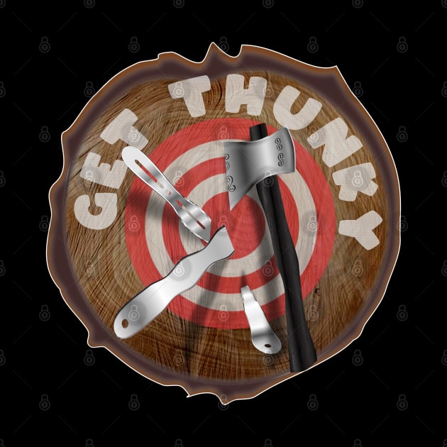 Get Thunky - Tree Stump Axe & Knife Throwing Target by geodesyn