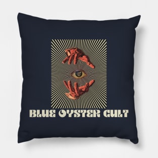 Hand Eyes Blue Oyster Cult Pillow