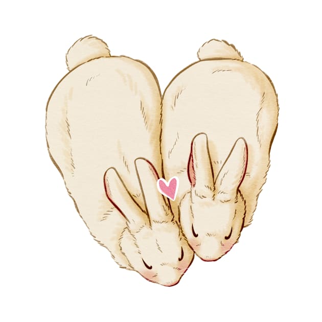 Heart bunnies by Firlefanzzz