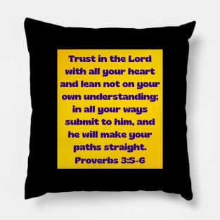 Bible Verse Proverbs 3:5-6 Pillow