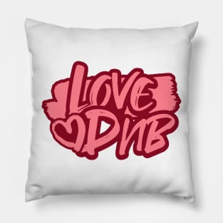 DNB - Love Heart (pink) Pillow