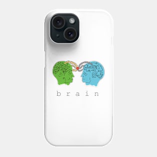 Left and right human brain Phone Case