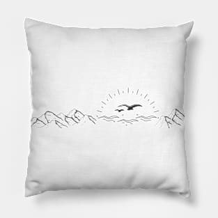 Mountain and Sunset Pillow