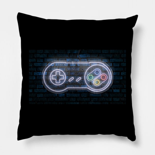 Neon Controller Light in the Rain Pillow by 1up VS CPU