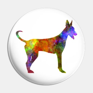 Canarian Warren Hound in watercolor Pin