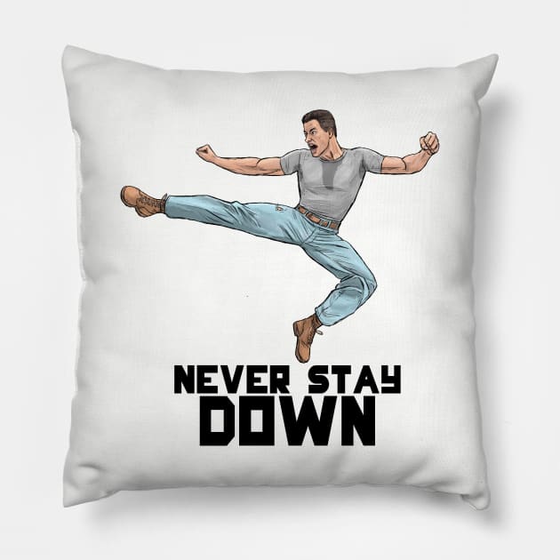 Never Stay Down Pillow by PreservedDragons