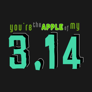 Vintage 'You're the Apple of My Pi' Pun Design No 2 T-Shirt