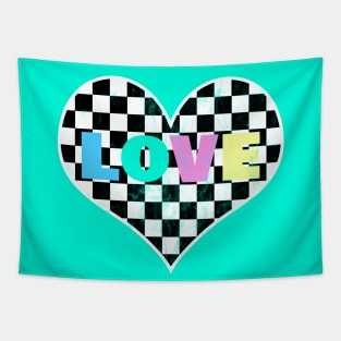 Checkered LOVE Tapestry