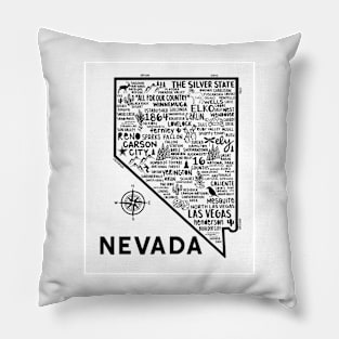 Nevada Map Pillow