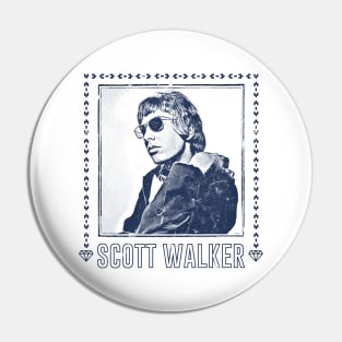 Scott Walker / Vintage Faded Style Fan Design Pin