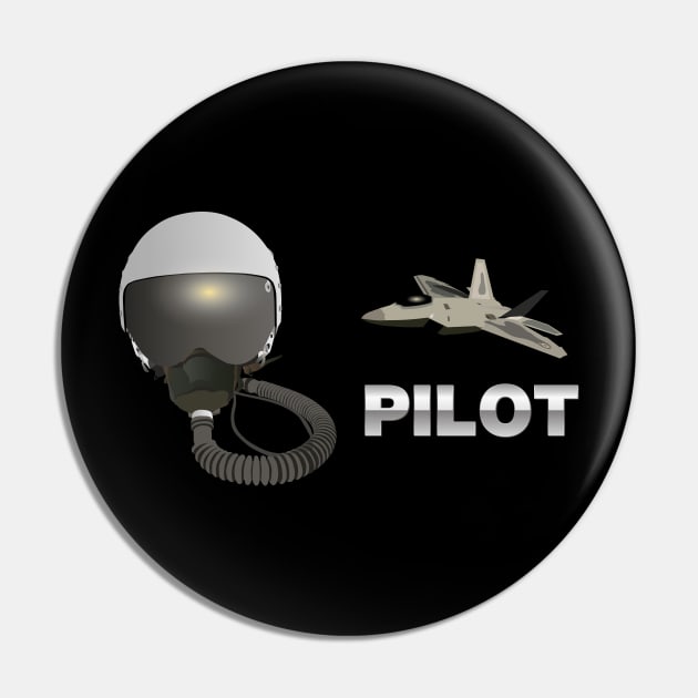 F-22 Raptor Jet Fighter Pilot Pin by NorseTech