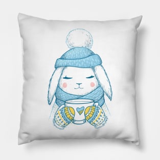 Winter Rabbit Pillow