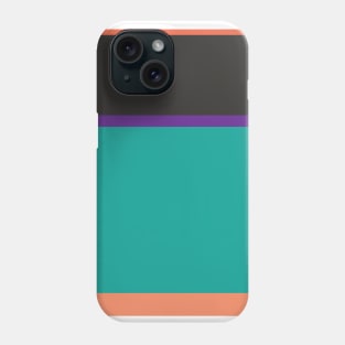 An elegant farrago of Light Red Ochre, Faded Orange, Christmas Purple, Blue/Green and Dark Grey stripes. Phone Case