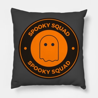 Spooky Squad Ghost Emblem Pillow