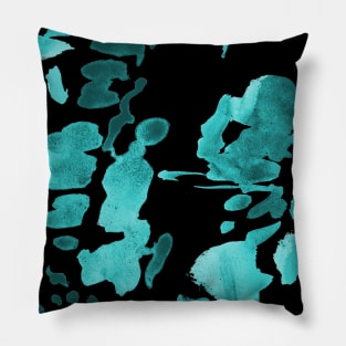 Petrol - abstract- art Pillow