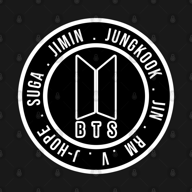 Emblem with names of BTS - Kpop - ARMY by Zadshieli