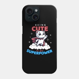 Superhero Cat Tee: Cute & Mighty - Perfect for All Ages Phone Case