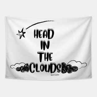 Head in the clouds doodle style Tapestry