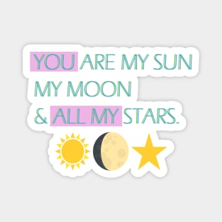 Sun moon and stars Magnet