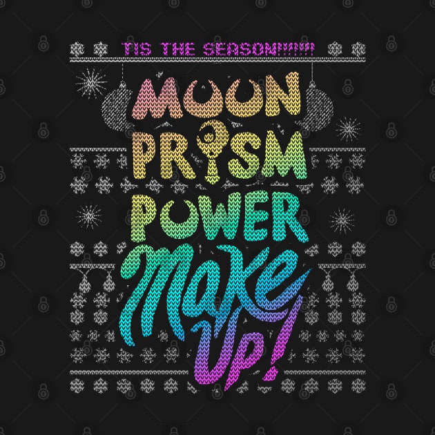 Moon Prism Power MakeUp! Ugly Christmas Sweater by hybridgothica