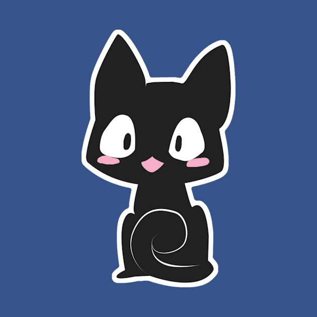 Kawaii Black Cat by Kittykaya