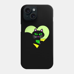 Black Cat Valentine Phone Case