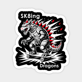 Skating Dragons Magnet