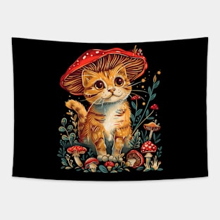 Cottagecore Aesthetic Cat Daydreams Tapestry