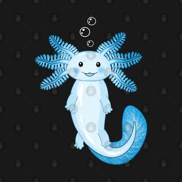 Blue Galaxy Axolotl by Purrfect