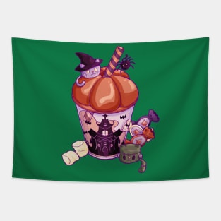 Halloween Spice Catpuccino Tapestry