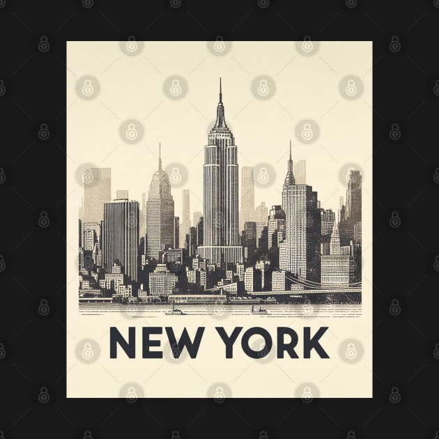 New York Retro Minimal Style by Retro Travel Design