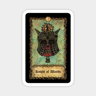 Knight Of Wands. Eternal Bones Tarot (Colorful) design. Magnet