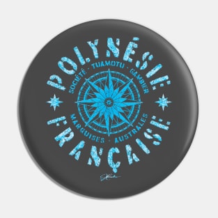 French Polynesia Compass Pin
