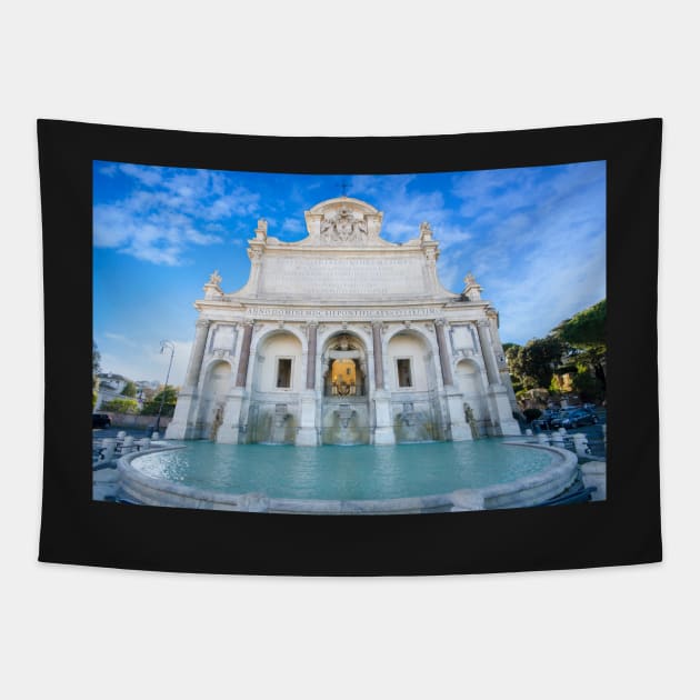 Fontana dell'Acqua Paola in Rome. Italy Tapestry by mitzobs