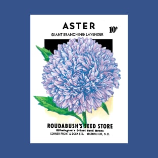 Vintage Aster Roudabush Seed Packet T-Shirt