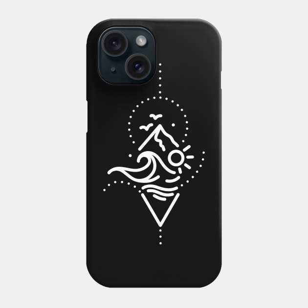 Geometric Adventure Lines x White Phone Case by P7 illustrations 