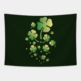 St. Patricks Gradient Clover Tapestry