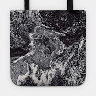 Marble or sea in black and white Tote