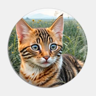 Beautiful Bengal Cat Kitten Pin