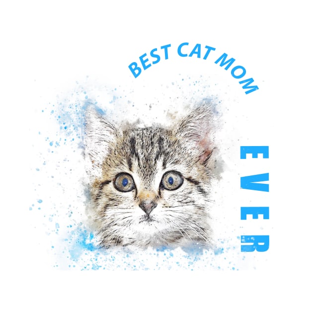 Vintage Best Cat Mom Ever T-Shirt Mother's And Cat Lovers Gift by TATOH