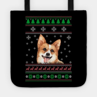 Cute Welsh Corgi Dog Lover Ugly Christmas Sweater For Women And Men Funny Gifts Tote