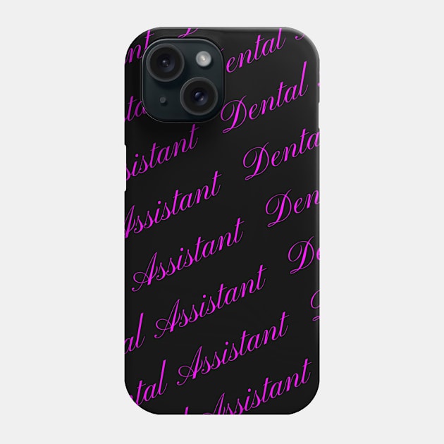 Dental Assistant Pink Repeating Pattern Phone Case by DesignIndex