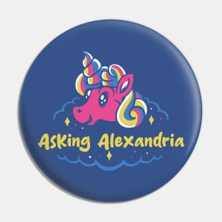 asking and the naughty unicorn Pin