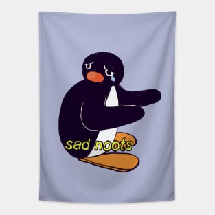 sad noot penguin meme / pingu Tapestry