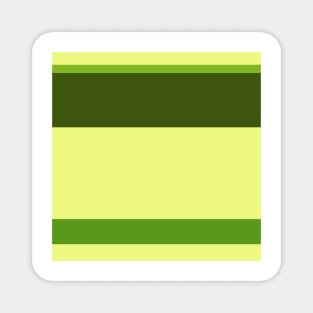 A marvelous compound of Sap Green, Sunny, Dark Lemon Lime and Army Green stripes. Magnet