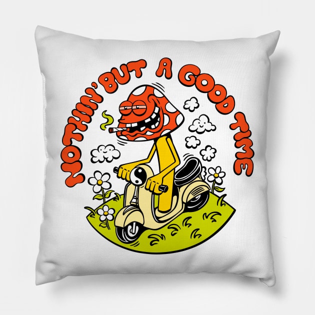 Nothin But A Good Time (front print) Pillow by Joe Tamponi