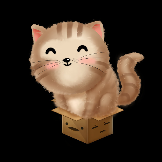 Cat Fits In Box Kitten Shirt Funny Cat Lover Kitten Fit In Box